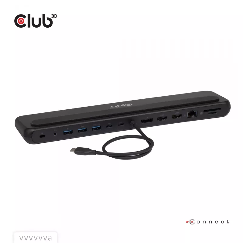 Docking station club 3d CSV-2541 USB-C con salidas HDMI y DisplayPort