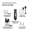 Braun MultiQuick 5 Pro MQ55755M batidora de mano 1000 W, 25+1 velocidades, pie de metal, vaso, varillas, negro