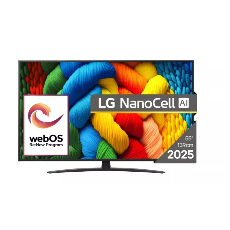 LG NanoCell NANO81 55NANO81A3A TV 138,7 cm (54,6 inch) 4K Ultra HD Smart TV Wi-Fi negra