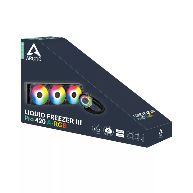 ARCTIC Liquid Freezer III Pro 420 A-RGB Refrigeración líquida todo en uno para CPU multicompatible con A-RGB