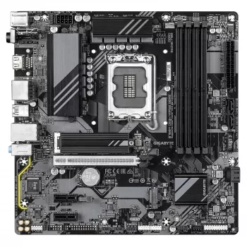 GIGABYTE B760M DS3H WIFI6E GEN5 Placa base - Compatible con CPUs Intel Core 14.ª gen., VRM digital de fases 6+2+1, hasta 5600MHz DDR5, 2xPCIe 4.0 M.2, Wi-Fi 6E, 2.5GbE LAN, USB 3.2 Gen2