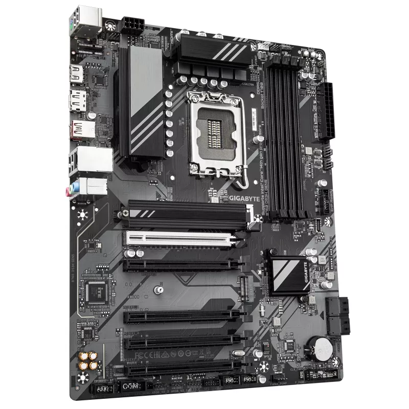 Placa base GIGABYTE B760 DS3H GEN5 - Compatible con CPUs Intel Core de 14.ª gen., VRM digital de 8+2+1 fases, hasta 5600 MHz DDR5, 2x PCIe 4.0 M.2, LAN 1 GbE, USB 3.2 Gen 2x2
