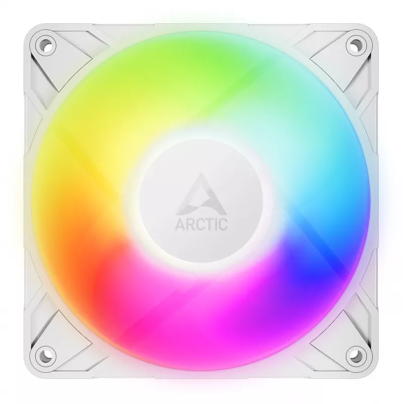 ARCTIC Freezer P12 Pro A-RGB (Blanco) - Ventilador PWM A-RGB de 120 mm con divisor de cable