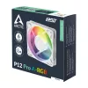 ARCTIC Freezer P12 Pro A-RGB (Blanco) - Ventilador PWM A-RGB de 120 mm con divisor de cable