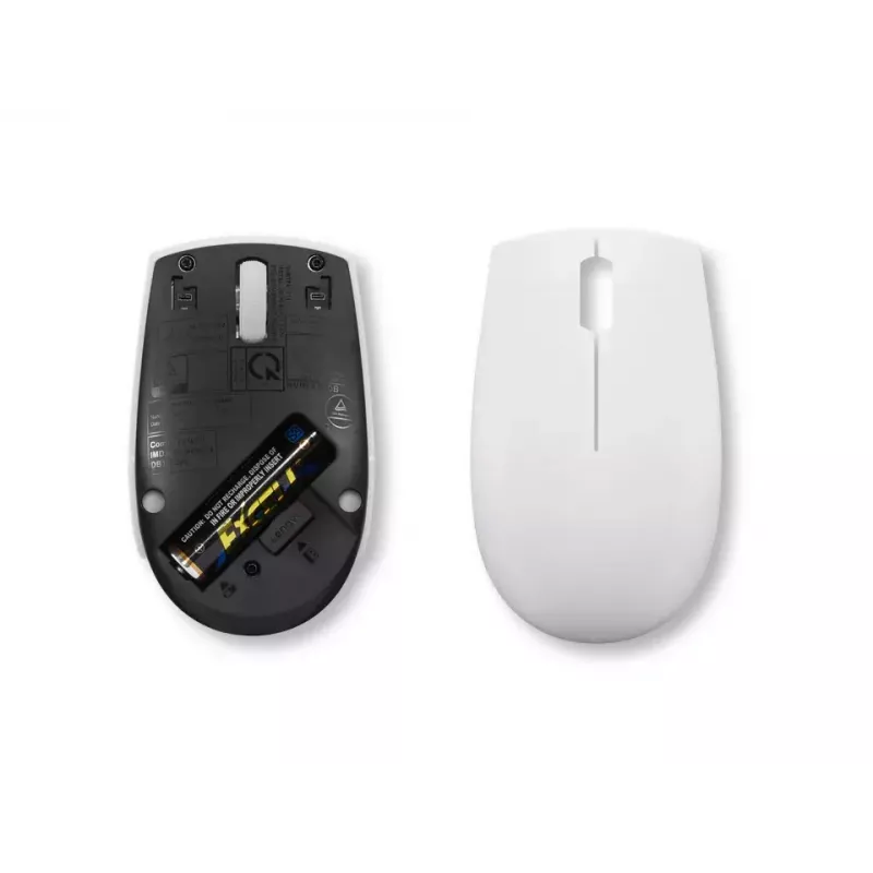 Ratón compacto inalámbrico Lenovo Compact Mouse con batería – ambidiestro, 1000 DPI, inalámbrico RF, 3 botones, gris