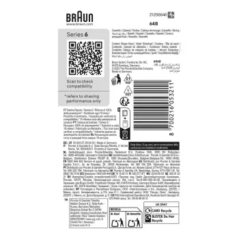 Braun, Series 6 - Pieza de recambio del cabezal de afeitado