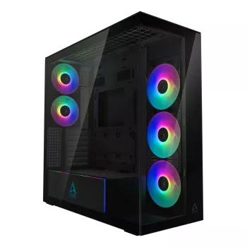 Caja de PC ARCTIC Xtender (Mirror Black) torre Midi negra