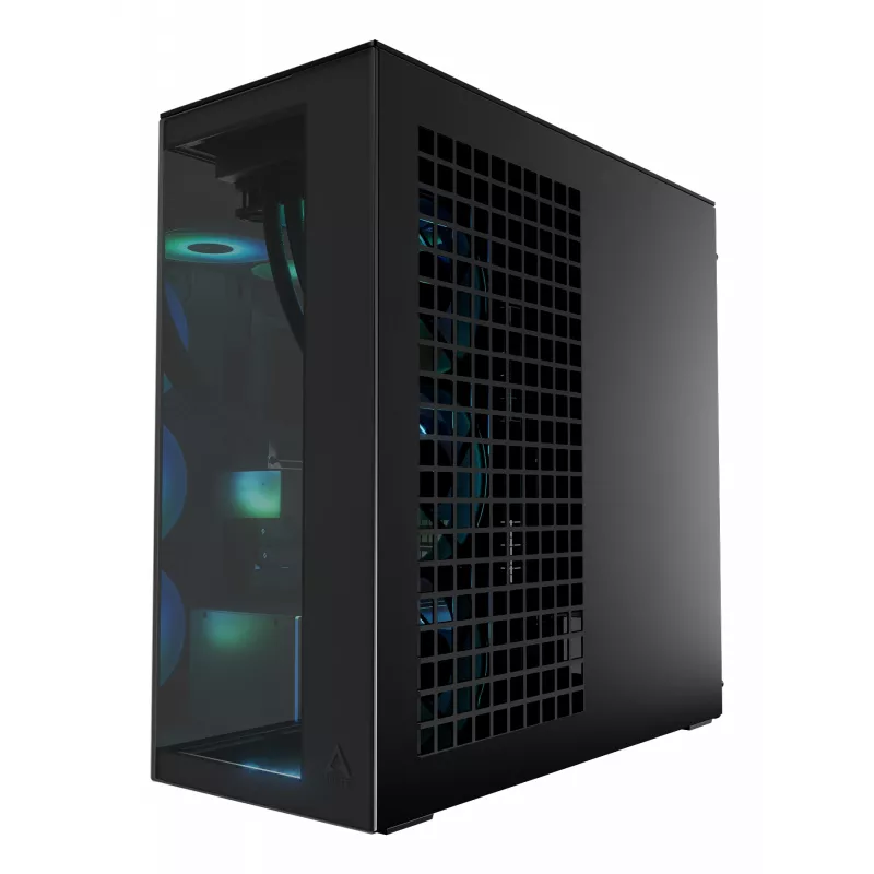 ARCTIC Xtender (Negro) Caja de PC E-ATX Premium, torre Midi, PC, Negro, EATX, Metal, Cristal templado, Gaming