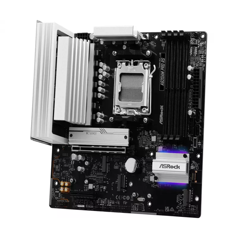 Placa base ASRock A620AM Pro Rs AM5 AMD A620A 4 X DDR5 1 X HDMI 2.1 Tmds/frl 8g Compatible 1 X DisplayPort 1.4 Con DSC mATX
