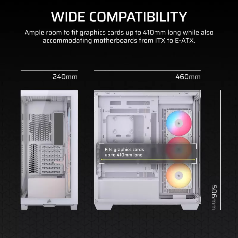CORSAIR Torre Midi 3500X RS-R ARGB Blanco