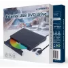 Gembird DVD-USB-031 grabadora de DVD externa slim, USB-C / USB 3.1, negra