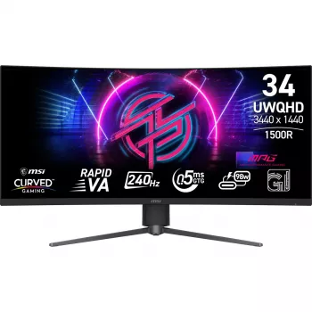 MSI MPG 346CQRF X24 Monitor de ordenador 86,4 cm (34 inch) 3440 x 1440 píxeles UltraWide Quad HD Negro