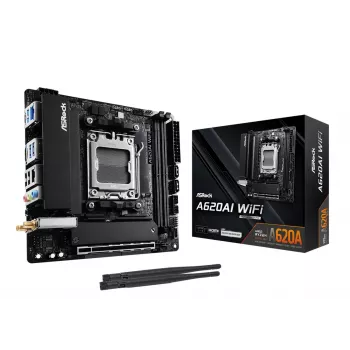 Placa base ASRock A620AI Wi-Fi AM5 AMD A620A 2 X DDR5 1 X HDMI 2.1 Tmds/frl 8g Compatible mITX