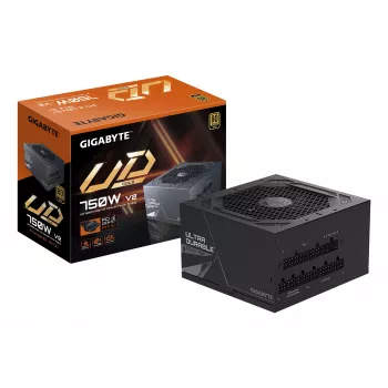 GIGABYTE UD750GM PG5 V2 Fuente de alimentación – PCIe Gen 5.1, 80 PLUS Gold, diseño totalmente modular, ventilador de 120 mm, compatible con ATX 3.1, enchufe EU