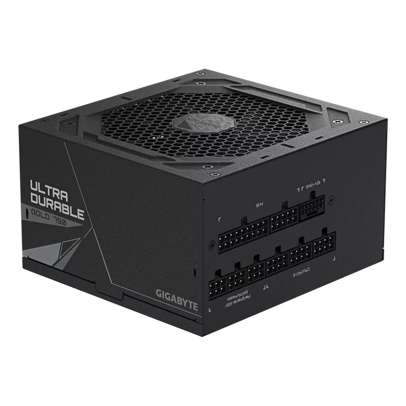 GIGABYTE UD750GM PG5 V2 Fuente de alimentación – PCIe Gen 5.1, 80 PLUS Gold, diseño totalmente modular, ventilador de 120 mm, compatible con ATX 3.1, enchufe EU
