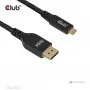CLUB3D CAC-1563 Cable adaptador de vídeo 2 m USB Type-C DisplayPort Negro