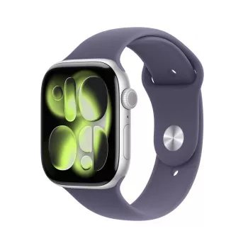 APPLE Watch Series 11 GPS 46mm Caja de aluminio plateada con correa deportiva lila niebla S/M