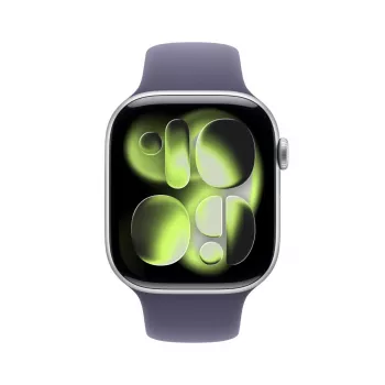 APPLE Watch Series 11 GPS 46mm Caja de aluminio plateada con correa deportiva lila niebla S/M