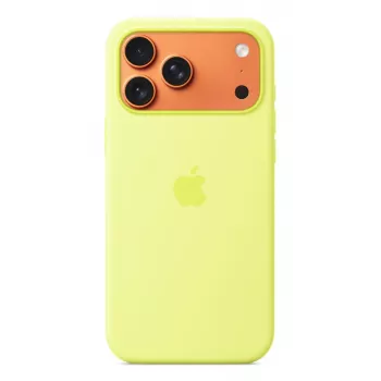 APPLE iPhone 17 Pro Max – Funda de silicona con MagSafe – Amarillo neón