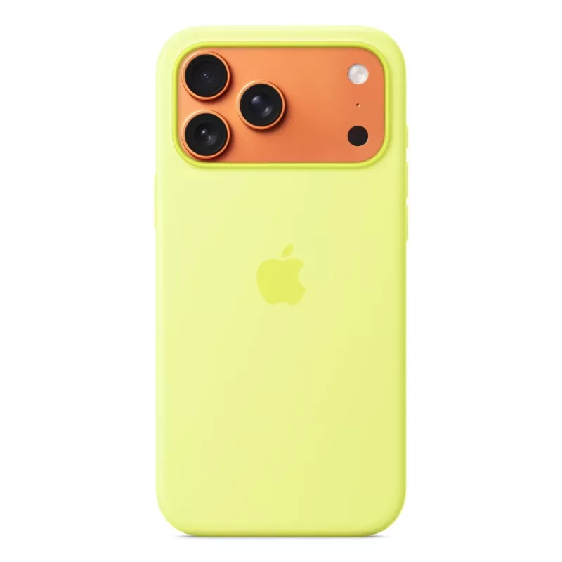 APPLE iPhone 17 Pro Max – Funda de silicona con MagSafe – Amarillo neón