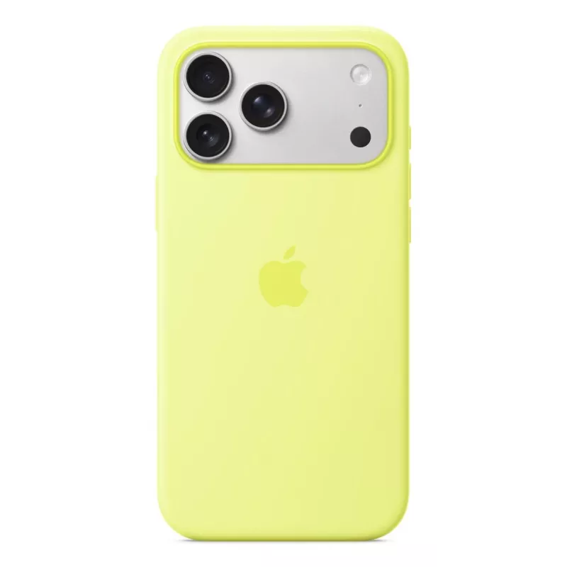 APPLE iPhone 17 Pro Max – Funda de silicona con MagSafe – Amarillo neón