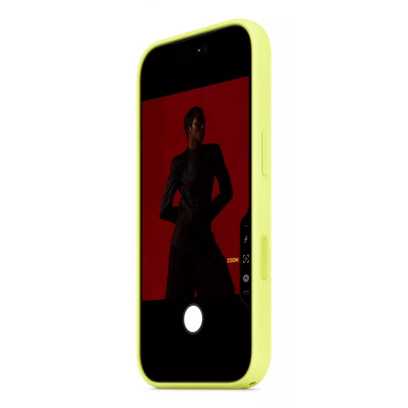 APPLE iPhone 17 Pro – Funda de silicona con MagSafe – Amarillo neón