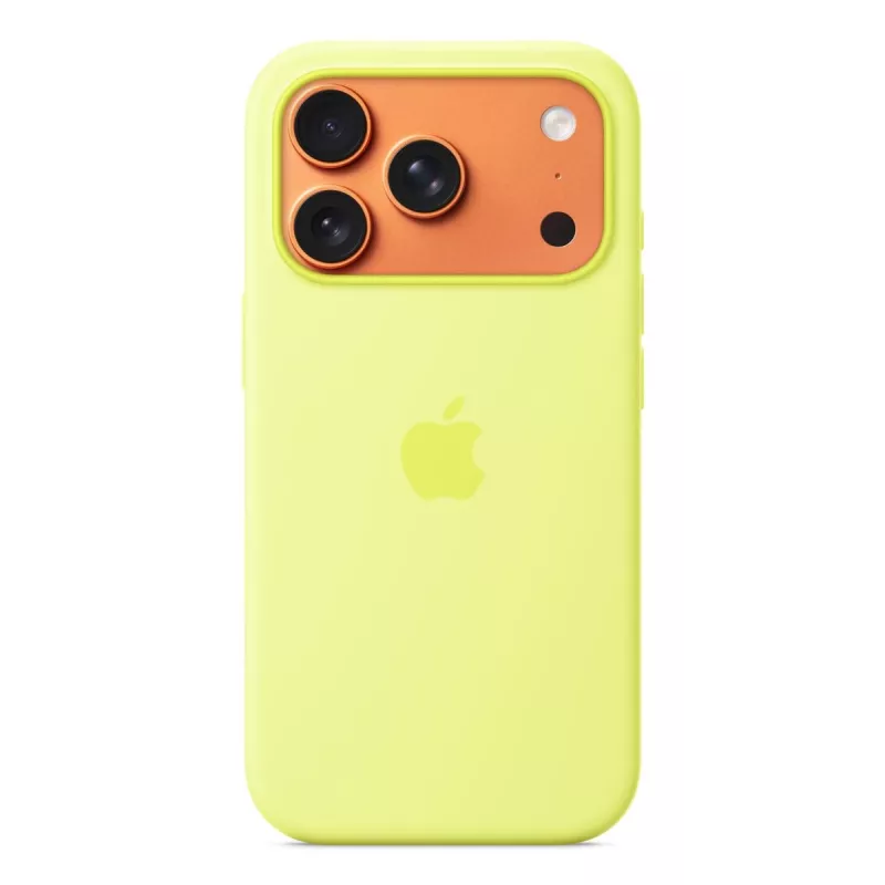 APPLE iPhone 17 Pro – Funda de silicona con MagSafe – Amarillo neón
