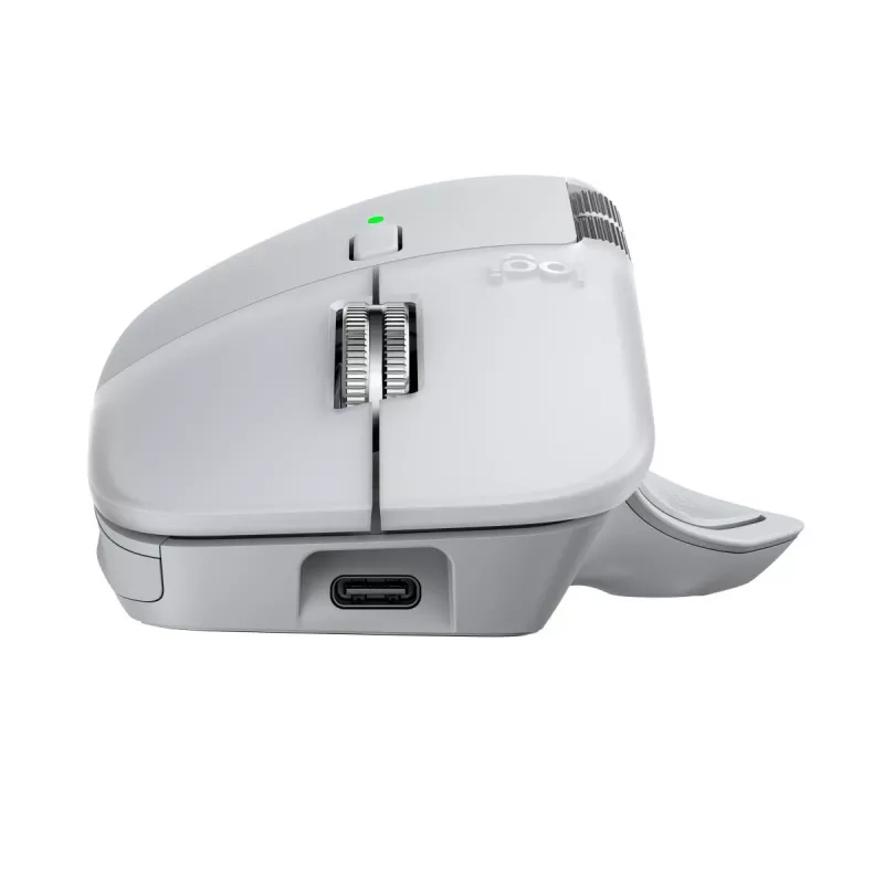 LOGITECH MX Master 4 para Mac - Ratón inalámbrico - Blanco plateado