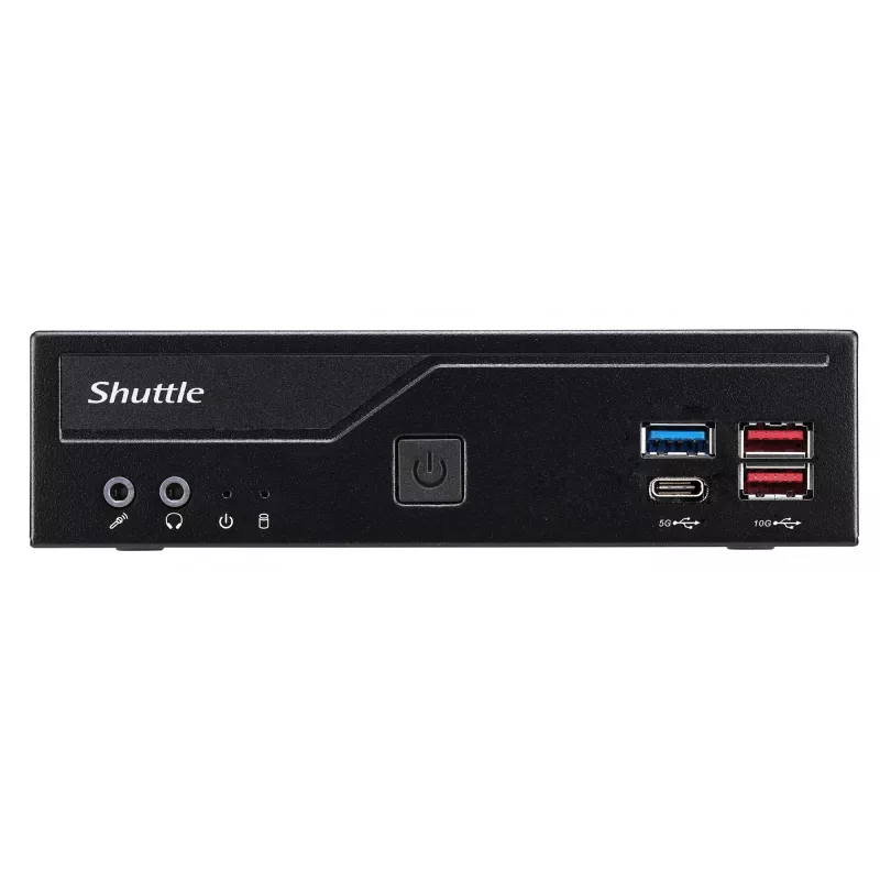 PC Slim Shuttle DH770, S1700, 2x HDMI, 2x DP, 2x 2.5G LAN, 2x COM, 8x USB, 1x 2,5