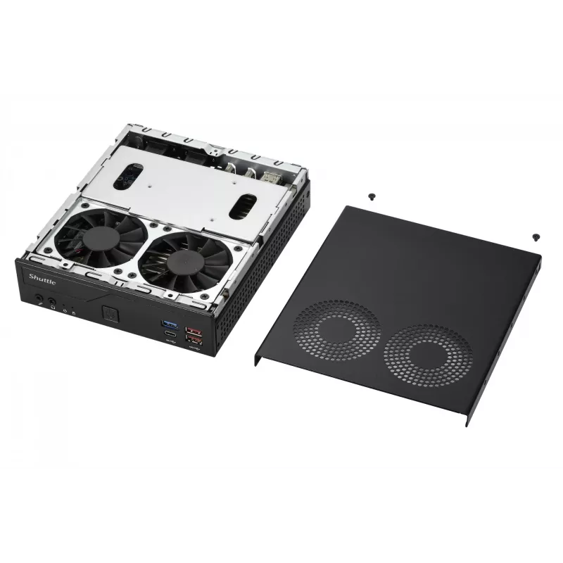 PC Slim Shuttle DH770, S1700, 2x HDMI, 2x DP, 2x 2.5G LAN, 2x COM, 8x USB, 1x 2,5