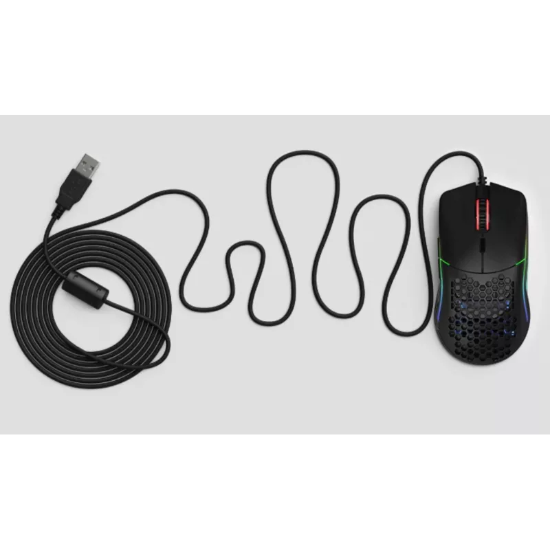 Ratón Glorious Gaming Glorious Model O Regular (Negro), para diestros, óptico, USB Type-A, 12000 DPI, Negro