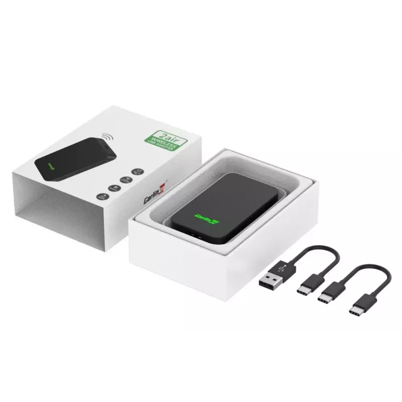 Receptor multimedia para coche Carlinkit CPC200-2AIR Negro Wi‑Fi 5 GHz / 2,4 GHz, Bluetooth 4.1, USB‑C