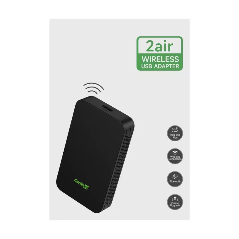 Receptor multimedia para coche Carlinkit CPC200-2AIR Negro Wi‑Fi 5 GHz / 2,4 GHz, Bluetooth 4.1, USB‑C