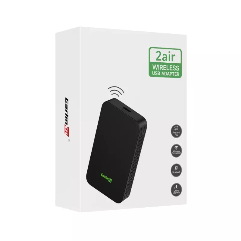 Receptor multimedia para coche Carlinkit CPC200-2AIR Negro Wi‑Fi 5 GHz / 2,4 GHz, Bluetooth 4.1, USB‑C