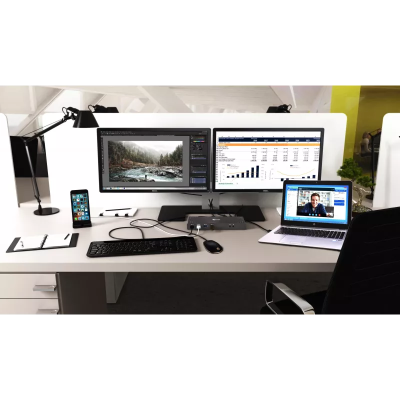 Estación de acoplamiento i-tec USB 3.0 / USB-C / Thunderbolt 3 doble pantalla