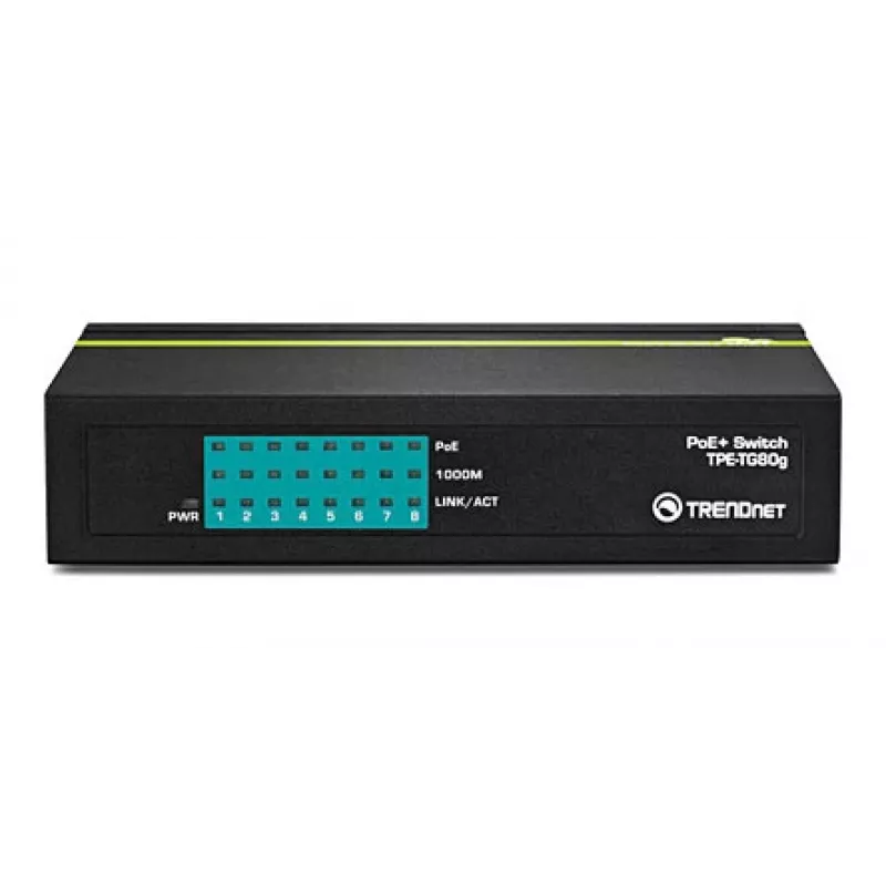 TRENDNET Switch PoE+ 8 puertos Gigabit Greennet 8x GbE PoE+