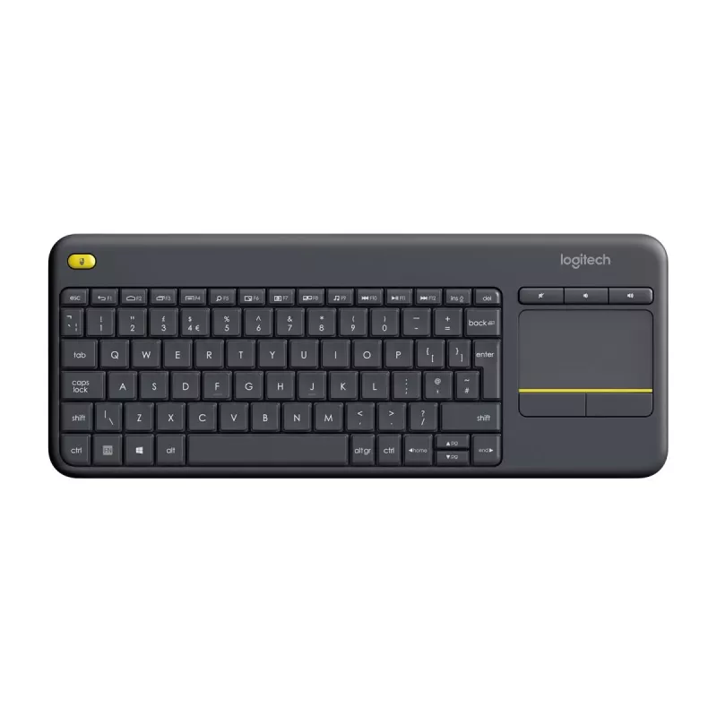 LOGITECH Teclado táctil inalámbrico K400 Plus - Negro - Qwerty UK