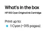 HP 912 Cartucho de tinta original cian