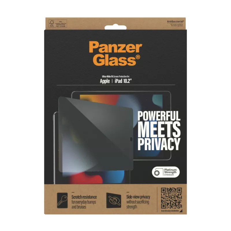 PanzerGlass ® Protector de pantalla con privacidad iPad 10.2″ (2019, 2020-2021)