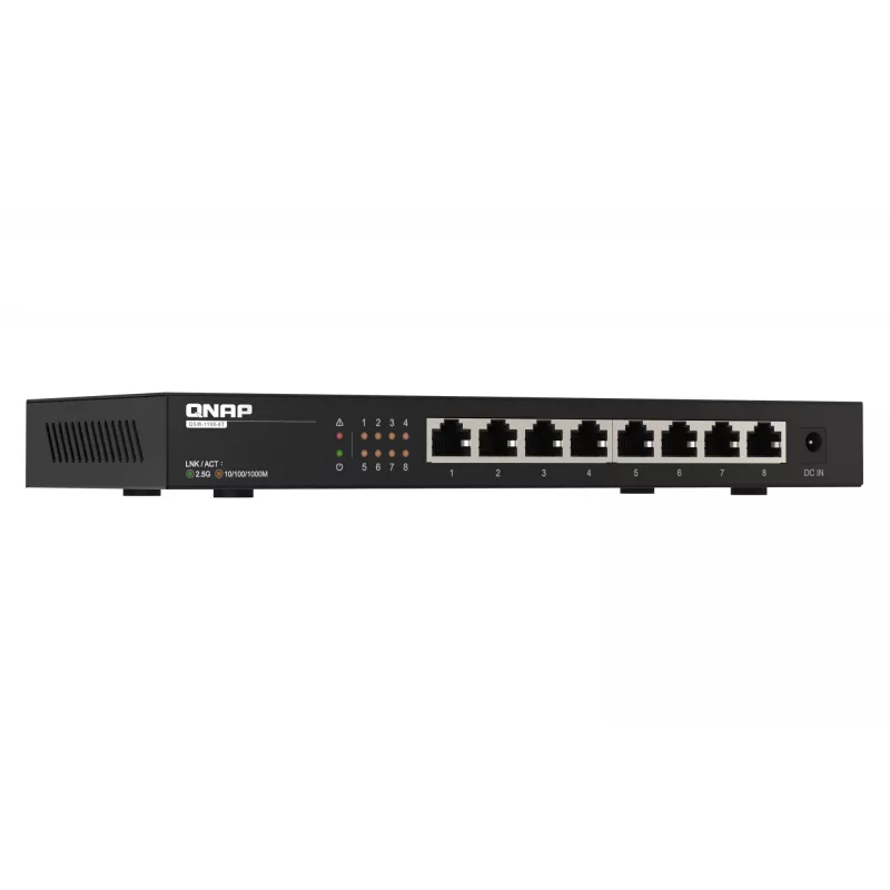 QNAP QSW-1108-8T Switch de red No gestionado 2.5G Ethernet (100/1000/2500) Negro