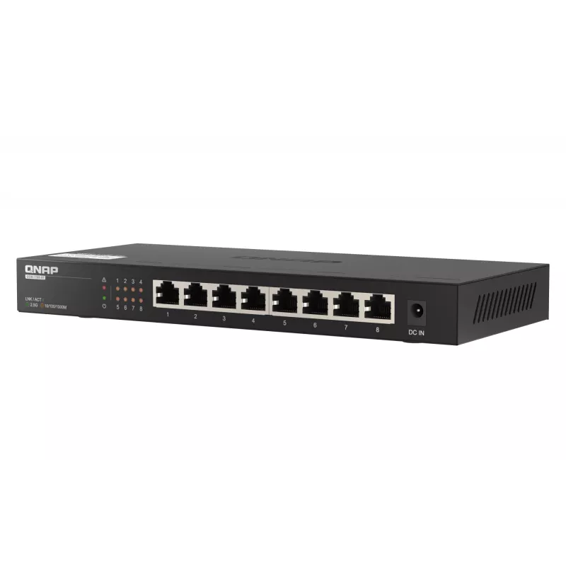 QNAP QSW-1108-8T Switch de red No gestionado 2.5G Ethernet (100/1000/2500) Negro