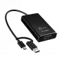j5create JVA11-N Adaptador de captura HDMI™ 4K, Negro, USB 3.2 Gen 1 (3.1 Gen 1), 3840 x 2160 píxeles, Aluminio, 0,19 m, Taiwán
