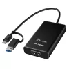 j5create JVA11-N Adaptador de captura HDMI™ 4K, Negro, USB 3.2 Gen 1 (3.1 Gen 1), 3840 x 2160 píxeles, Aluminio, 0,19 m, Taiwán