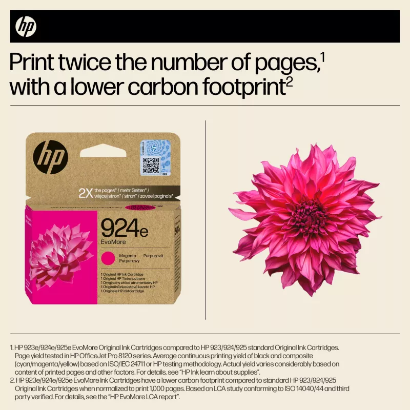 HP 924e EvoMore Magenta Cartucho de tinta original