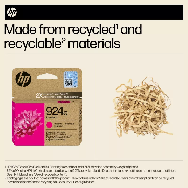 HP 924e EvoMore Magenta Cartucho de tinta original