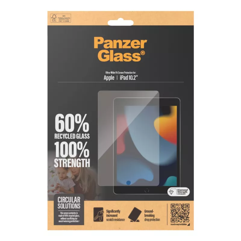 PanzerGlass ® protector de pantalla iPad 10,2'' (2019-2021) | Ultra-Wide Fit