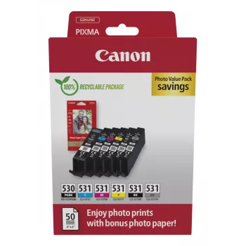 Canon PGI-530/CLI-531 PVP cartucho de tinta 6 uds. original negro, cian, gris, magenta, negro foto, amarillo