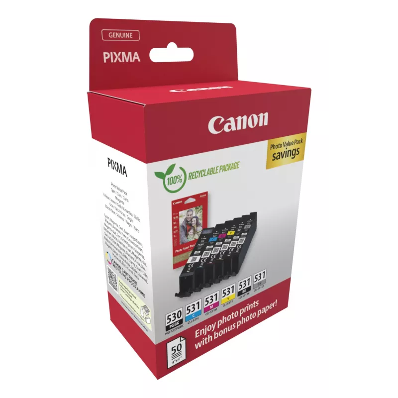 Canon PGI-530/CLI-531 PVP cartucho de tinta 6 uds. original negro, cian, gris, magenta, negro foto, amarillo