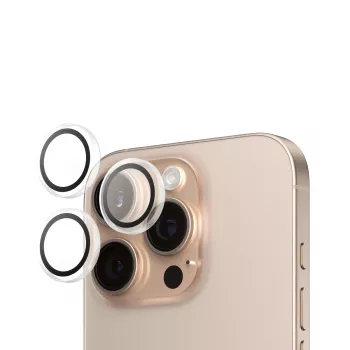 PanzerGlass ® Hoops® protector de lentes de cámara transparente iPhone 16 Pro | 16 Pro Max