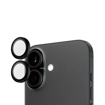 PanzerGlass ® Hoops® protector de lentes de cámara negro iPhone 16 | 16 Plus